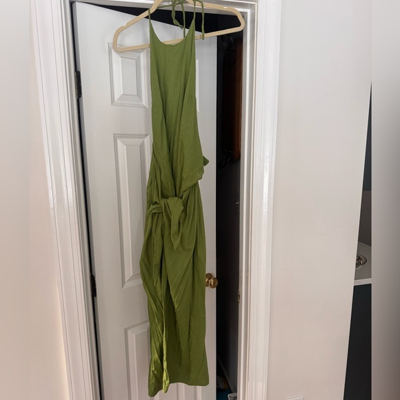 Free People free-est Call Me Midi wrap dress in green - Picture 7 of 15